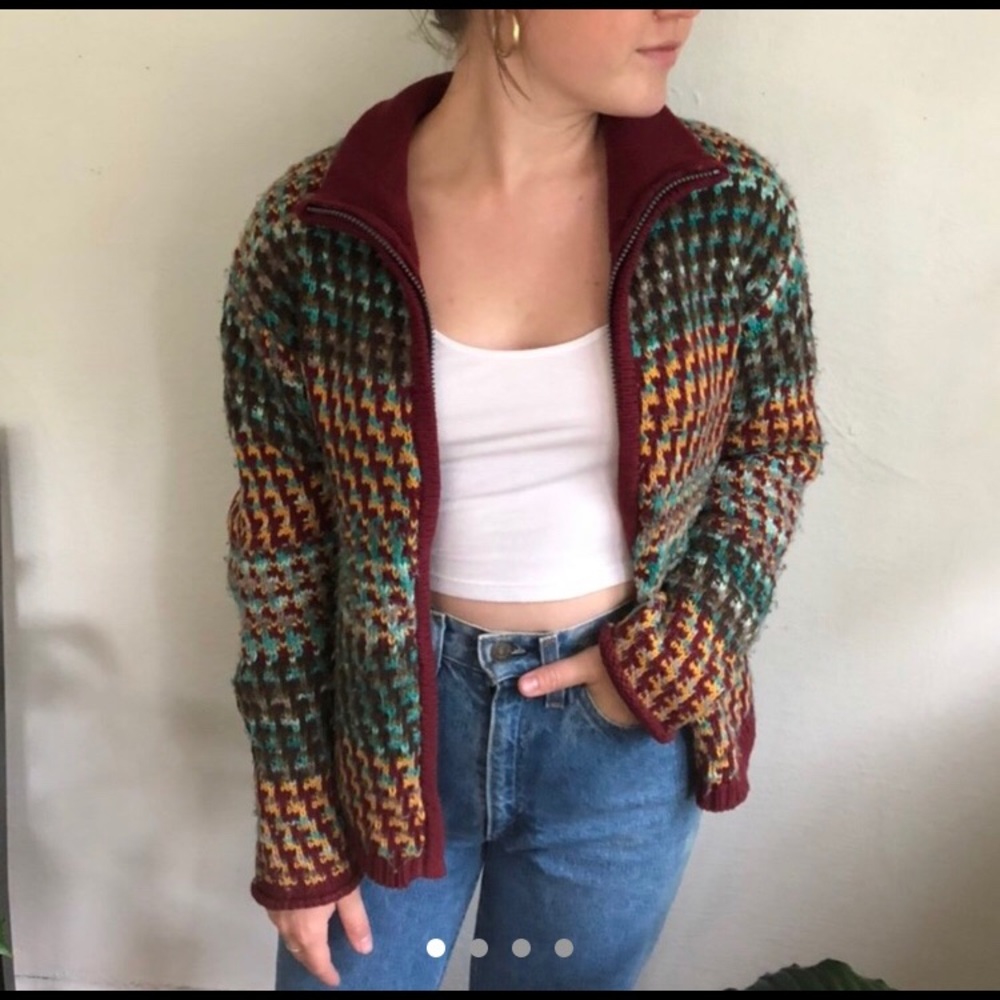 SOLD UO zip up sweater